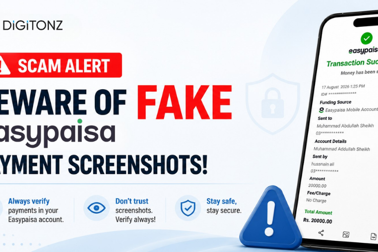 Easypaisa Fake Payment Screenshot Scam blog banner