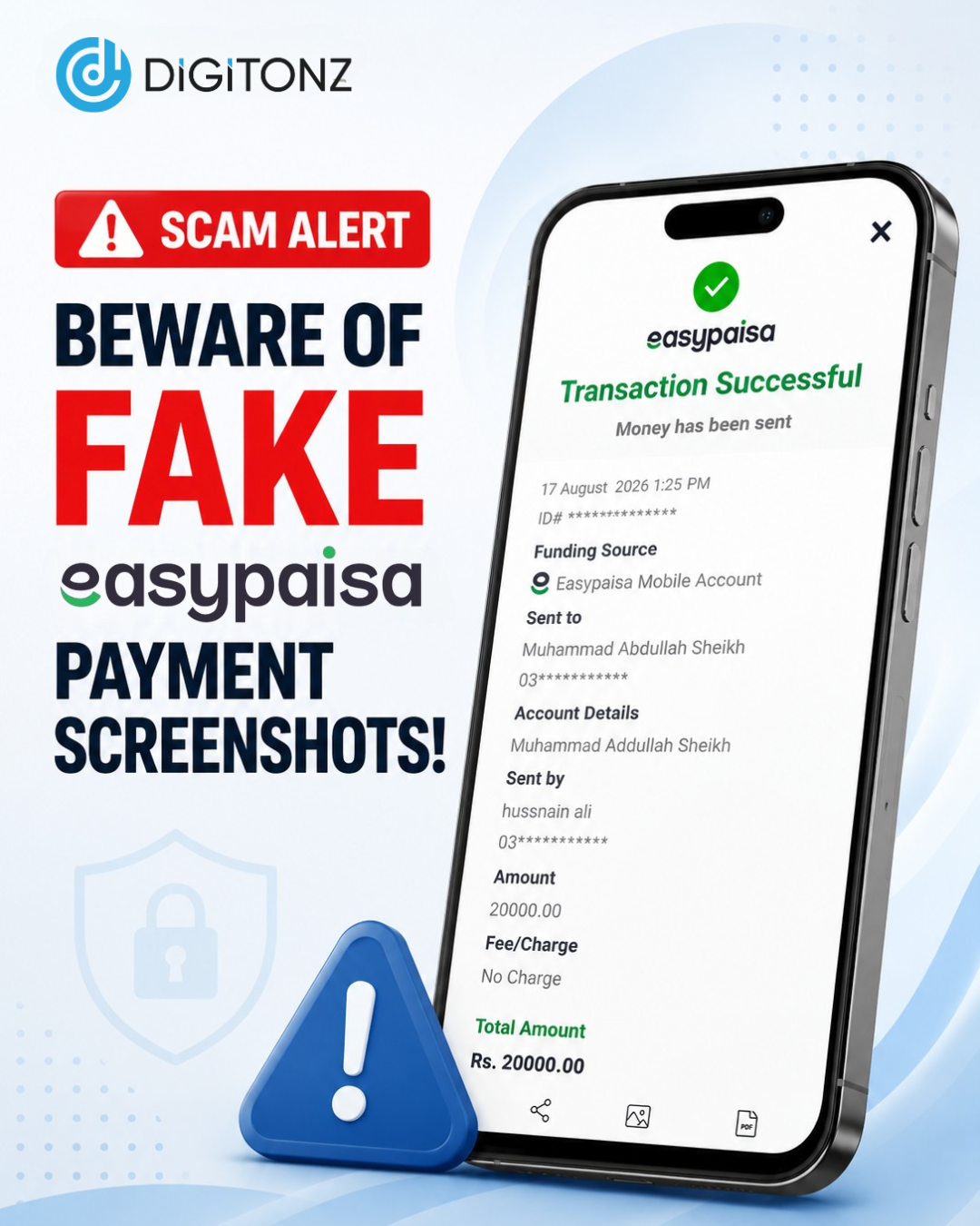 Easypaisa Fake Payment Screenshot Scam image 1