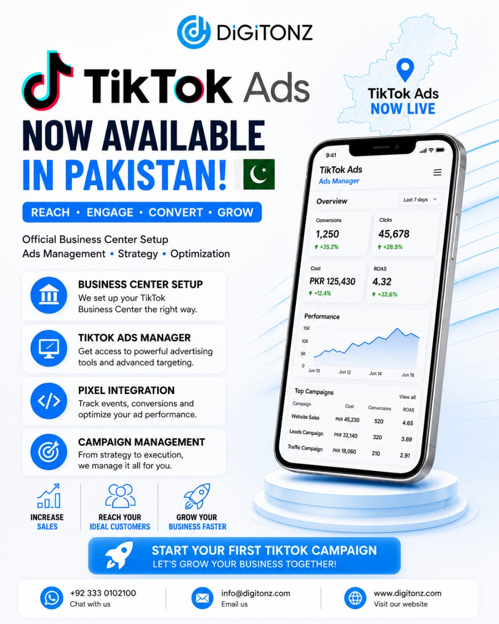 TikTok Ads Manager & Business Center Services in Pakistan: Grow Your Business with Digitonz