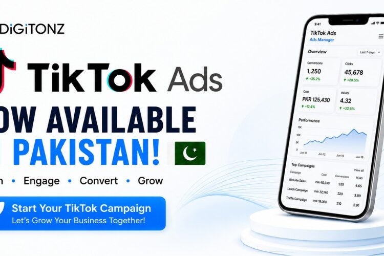 TikTok Ads Manager & Business Center Services in Pakistan: Grow Your Business with Digitonz banner image