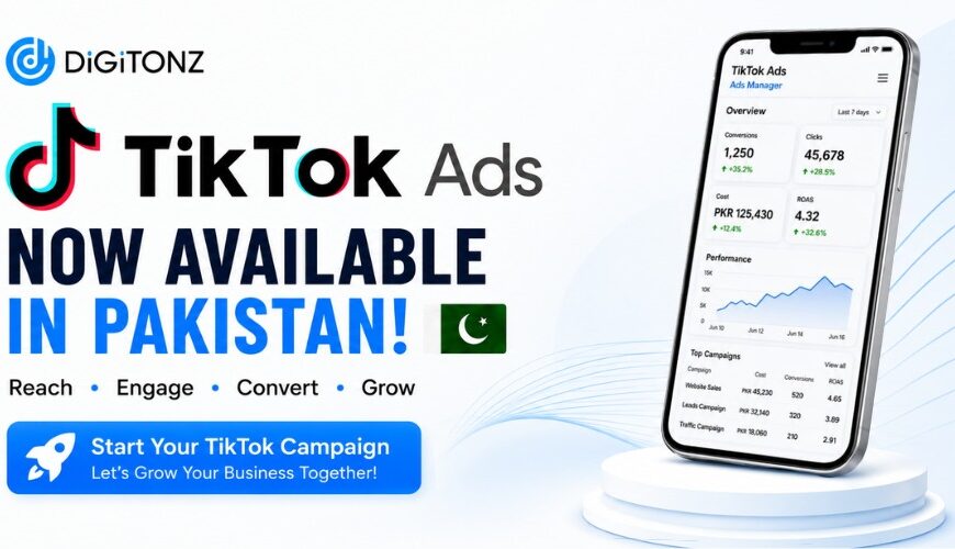 TikTok Ads Manager & Business Center Services in Pakistan: Grow Your Business with Digitonz banner image